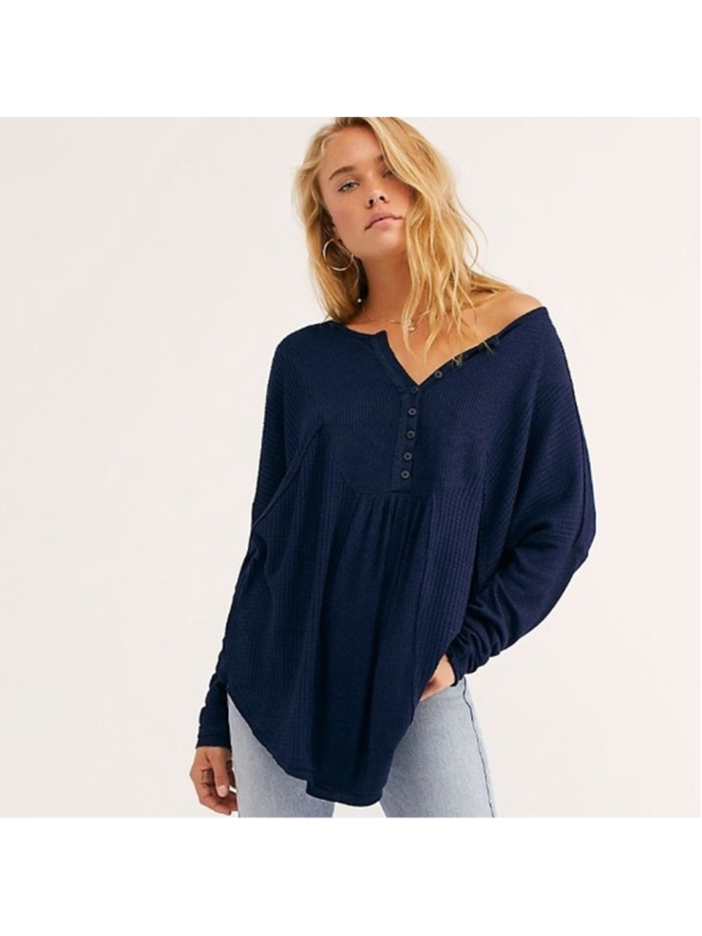 Free People Leo Henley Indigo XS
